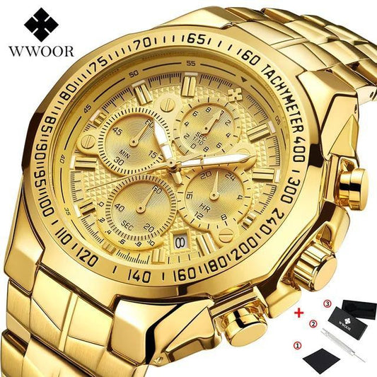 Trendy Golden Watch For Men